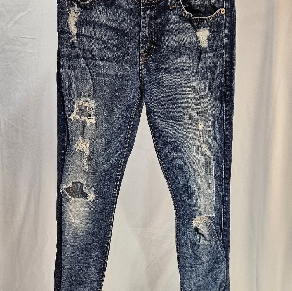Seven For All Mankind Women’s 27 The Ankle Skinny Blue Jeans